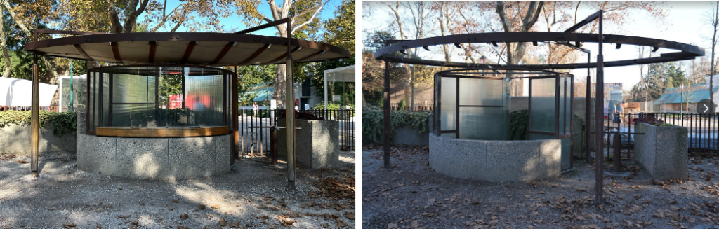 Image 14: Fall 2024 (author’s collection), and c. Spring 2025 with roof straps, canvas, and wire glass removed (Google Images)